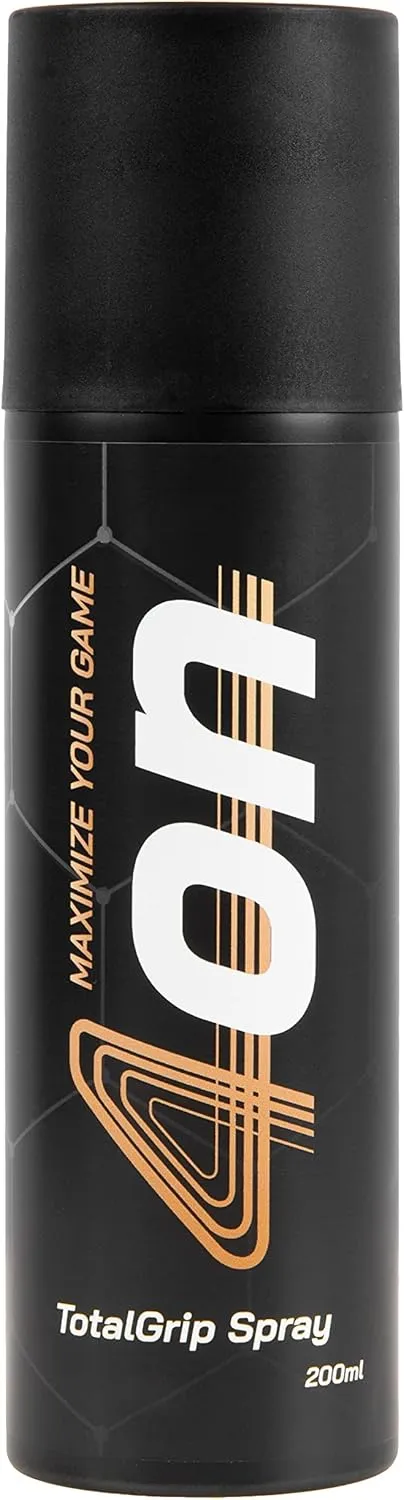 Spray 4ON TotalGrip noir et orange sur fond blanc